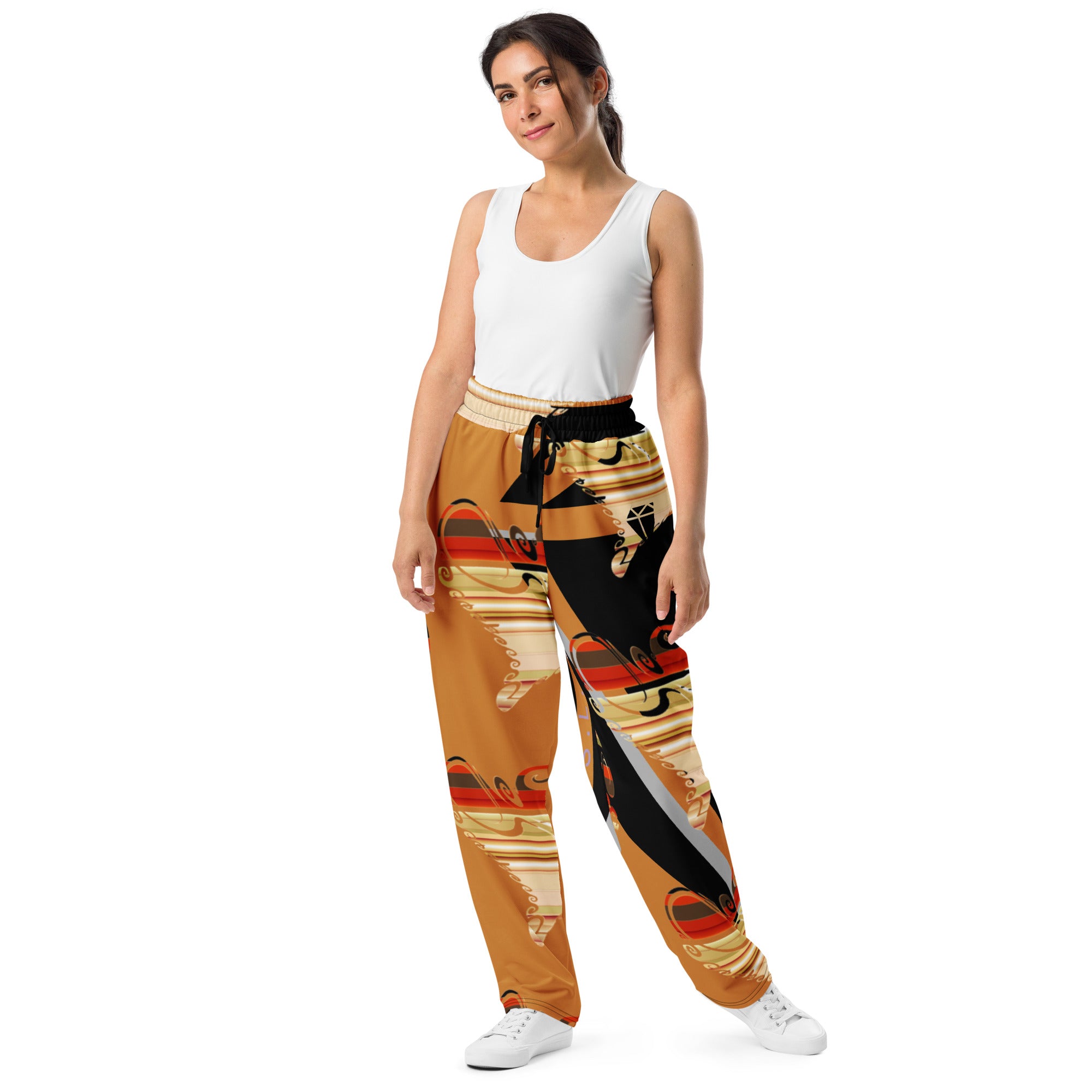 "God Sees the Heart" Wide-leg Joggers-3
