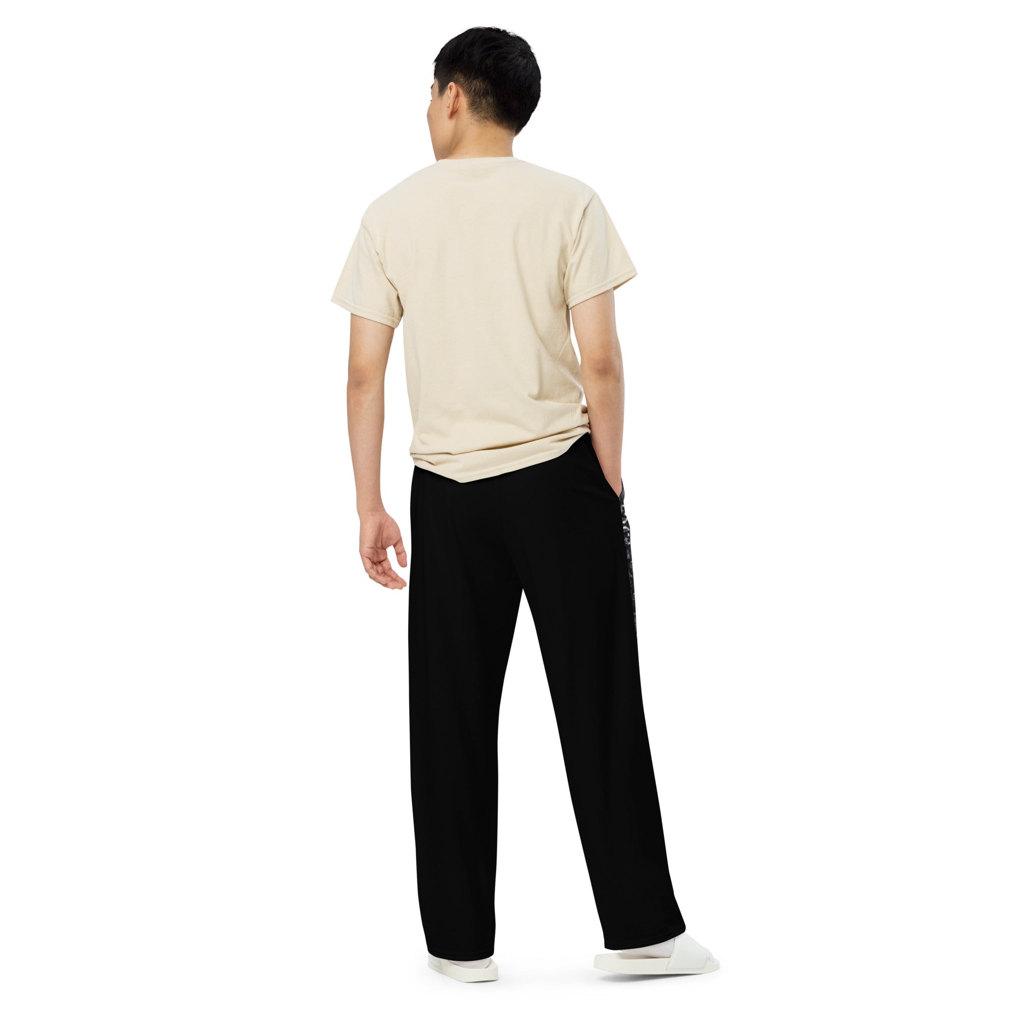 "Black Diamonds" unisex wide-leg pants-2