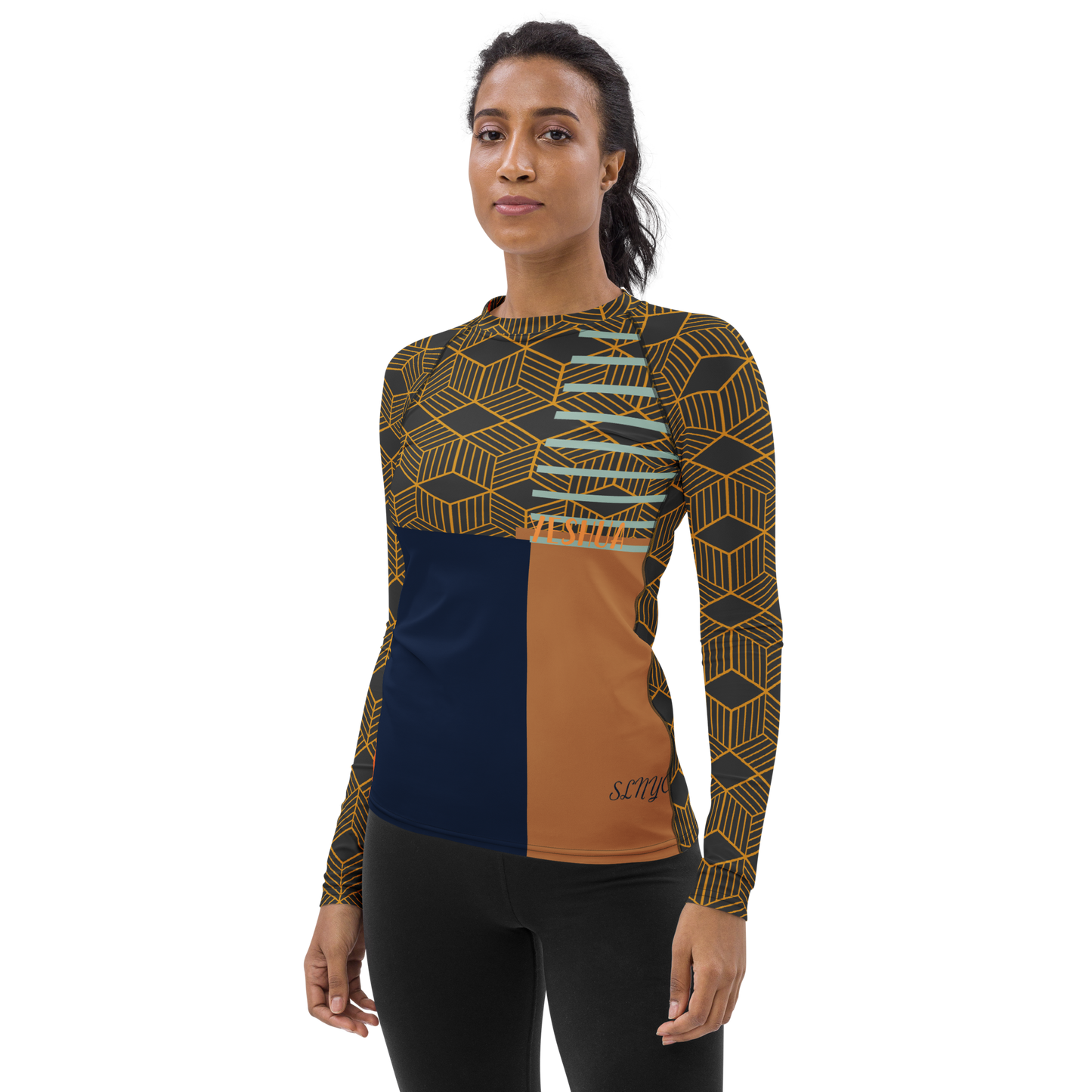 "Bantu Road" UPF 50+ Fitted Stretchy L/S Tee