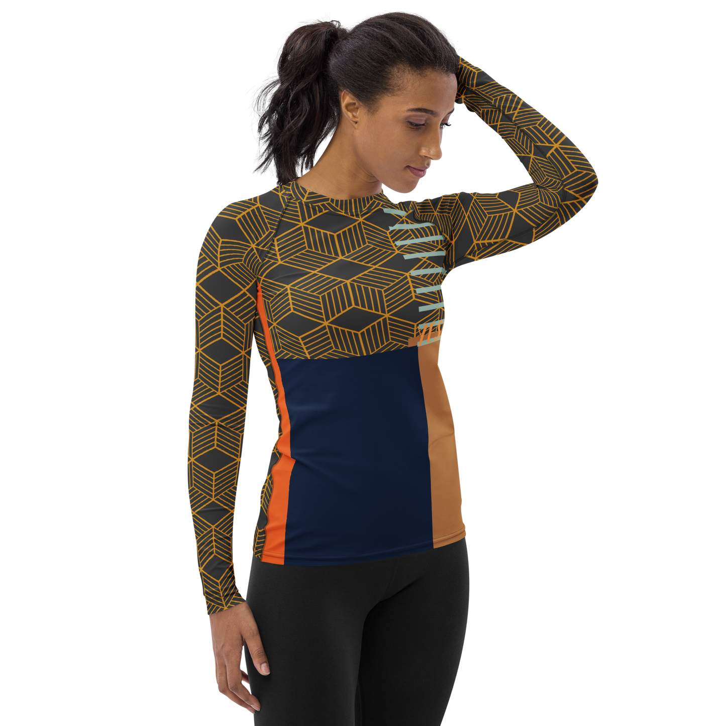 "Bantu Road" UPF 50+ Fitted Stretchy L/S Tee