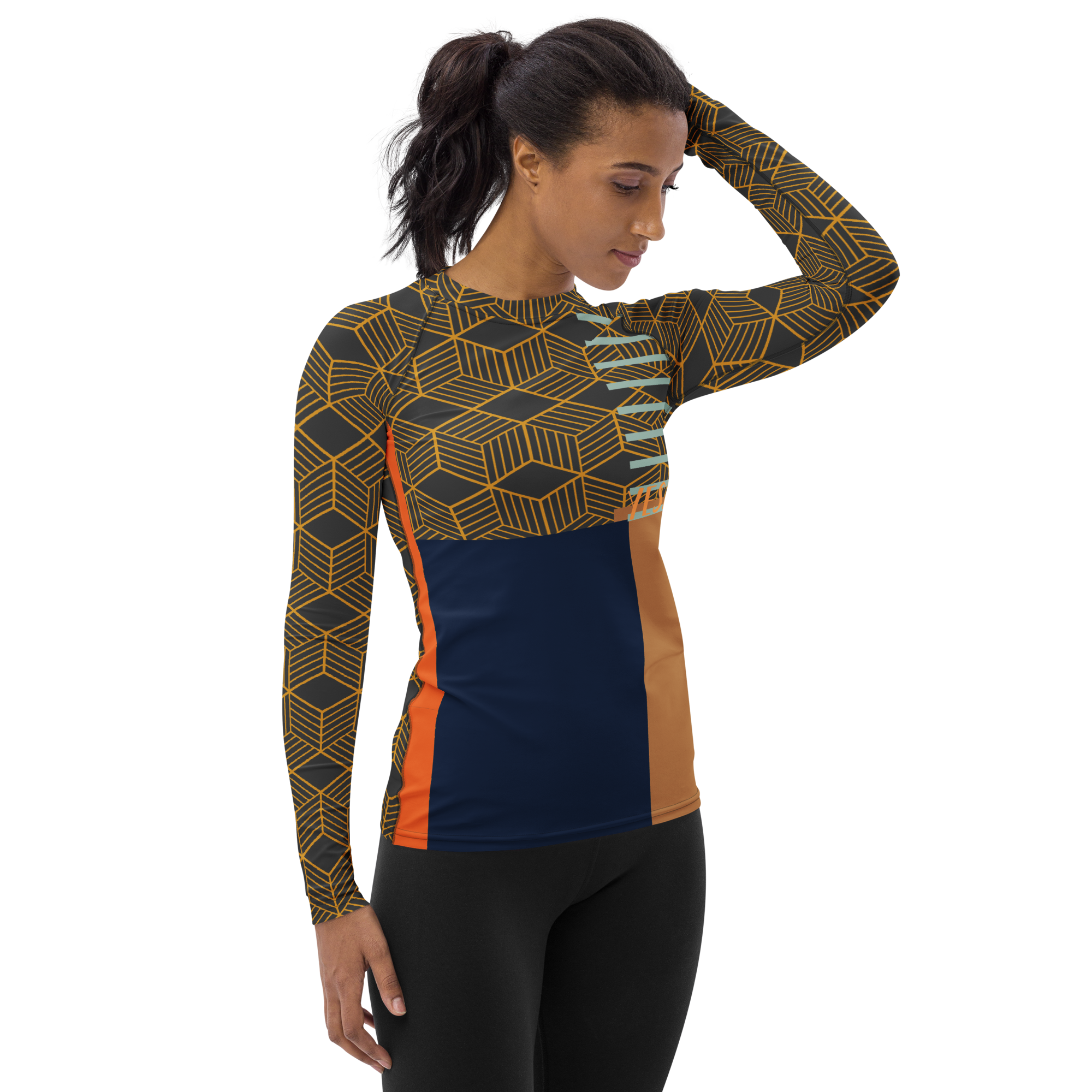 "Bantu Road" UPF 50+ Fitted Stretchy L/S Tee-4
